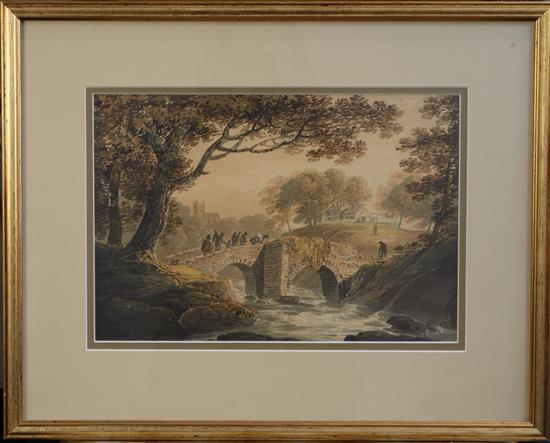 William Payne (1760-1830) Slough Bridge 8 x 11.75in.